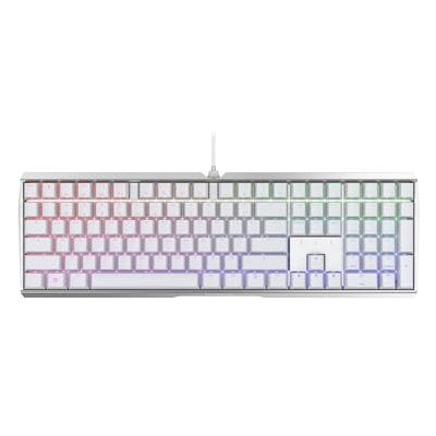 CHERRY MX BOARD 3.0 S, mekaniskt tangentbord för spel med RGB-belysning, internationell US-layout (QWERTY), kabelanslutning, robust aluminiumhölje, MX BROWN-omkopplare, vit CHERRY MX BOARD 3.0 S, mekaniskt tangentbord för spel med RGB-belysning, internationell US-layout (QWERTY), kabelanslutning, robust aluminiumhölje, MX BROWN-omkopplare, vit