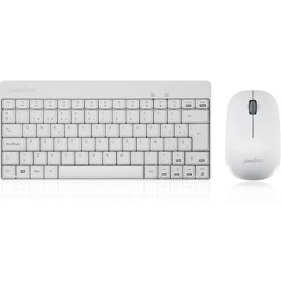 Perixx PERIDUO-712 W Combo Teclado Pequeño och Inalámbrico för fönster, 2,4 GHz Con Receptor USB, QWERTY Español, Blanco Perixx PERIDUO-712 W Combo Teclado Pequeño och Inalámbrico för fönster, 2,4 GHz Con Receptor USB, QWERTY Español, Blanco