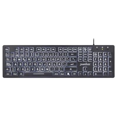 Perixx PERIBOARD-317ES ES ES un teclado con cable y retroiluminado LED, Letras impresas en Grande con iluminación Blanca, Teclado full storlek, QWERTY Español Perixx PERIBOARD-317ES ES ES un teclado con cable y retroiluminado LED, Letras impresas en Grande con iluminación Blanca, Teclado full storlek, QWERTY Español