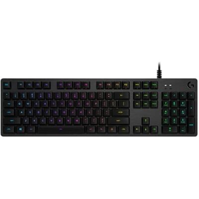 Logitech 512 mekaniskt speltangentbord, LIGHTSYNC RGB, bakgrundsbelysta tangenter, GX-touch brun, aluminiumlegering, anpassningsbara F-tangenter, USB-steg, QWERTY ES layout kol/svart Logitech 512 mekaniskt speltangentbord, LIGHTSYNC RGB, bakgrundsbelysta tangenter, GX-touch brun, aluminiumlegering, anpassningsbara F-tangenter, USB-steg, QWERTY ES layout kol/svart
