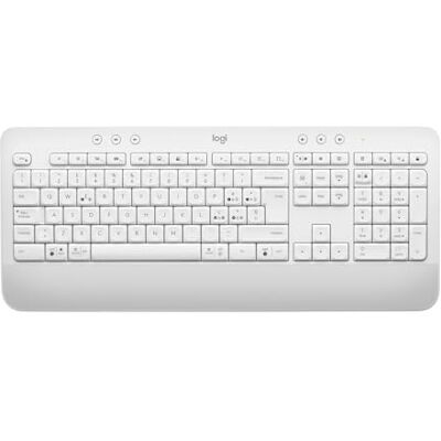 Logitech Signature K650 Comfort Full-Size Trådlöst Tangentbord med Handledsstöd, Italiensk QWERTY Vit Logitech Signature K650 Comfort Full-Size Trådlöst Tangentbord med Handledsstöd, Italiensk QWERTY Vit