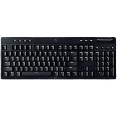 Razer BlackWidow V4 Low-Profile HyperSpeed – Trådlös, platt mekaniskt speltangentbord (HyperSpeed Trådlöst & BT, multifunktionellt roterande reglage och 11 funktionstangenter) Orange switchar Razer BlackWidow V4 Low-Profile HyperSpeed – Trådlös, platt mekaniskt speltangentbord (HyperSpeed Trådlöst & BT, multifunktionellt roterande reglage och 11 funktionstangenter) Orange switchar