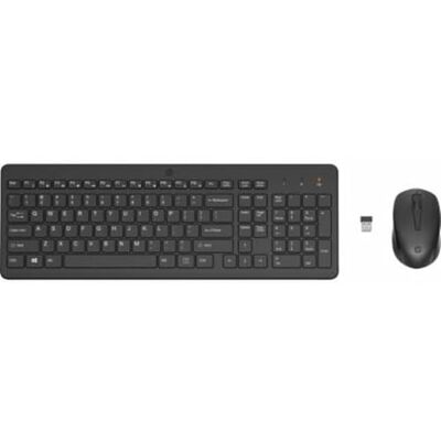 HP 330 Trådlöst tangentbord och mus Combo (1600 PPP, USB-A-port, LED-indikatorer, nycklar med genvägar, Windows 10; Windows 11) QWERTY Spanska, Färg Svart HP 330 Trådlöst tangentbord och mus Combo (1600 PPP, USB-A-port, LED-indikatorer, nycklar med genvägar, Windows 10; Windows 11) QWERTY Spanska, Färg Svart