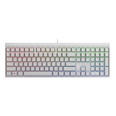 CHERRY MX 2.0S mekaniskt speltangentbord med RGB-belysning, internationell layout (QWERTY), trådbundet designat i Tyskland, original MX BROWN-omkopplare, vit CHERRY MX 2.0S mekaniskt speltangentbord med RGB-belysning, internationell layout (QWERTY), trådbundet designat i Tyskland, original MX BROWN-omkopplare, vit