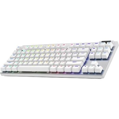 Logitech PRO X TKL LIGHTSPEED, trådlöst speltangentbord, bärbar design utan numerisk knappsats, Layout Franska AZERTY, Taktila Vit Logitech PRO X TKL LIGHTSPEED, trådlöst speltangentbord, bärbar design utan numerisk knappsats, Layout Franska AZERTY, Taktila Vit