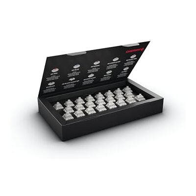 CHERRY MX RGB ERGO CLEAR SWITCH KIT, låda med 23 mekaniska tangentbordsbrytare, för DIY, Hot Swap eller speltangentbord, taktil brytare utan klick, smidig och påtaglig CHERRY MX RGB ERGO CLEAR SWITCH KIT, låda med 23 mekaniska tangentbordsbrytare, för DIY, Hot Swap eller speltangentbord, taktil brytare utan klick, smidig och påtaglig