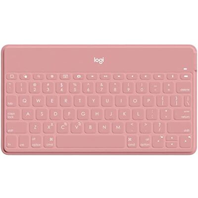 Logitech Keys-to-Go trådlöst tangentbord för surfplatta, Bluetooth, iOS specialknappar, ultralätt och ljudlös, 3 månaders batteritid, för surfplatta och smartphone, tysk QWERTZ-layout – rosa Logitech Keys-to-Go trådlöst tangentbord för surfplatta, Bluetooth, iOS specialknappar, ultralätt och ljudlös, 3 månaders batteritid, för surfplatta och smartphone, tysk QWERTZ-layout – rosa