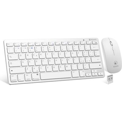 Atlantis Argo 900Pro Combo KIT Mini Ultraslim + mus trådlöst RF + Bluetooth, QWERTY 78 tangenter choklad nyckel, för PC/Notebook/Smartphone/surfplatta/iOS/Android, vit Atlantis Argo 900Pro Combo KIT Mini Ultraslim + mus trådlöst RF + Bluetooth, QWERTY 78 tangenter choklad nyckel, för PC/Notebook/Smartphone/surfplatta/iOS/Android, vit