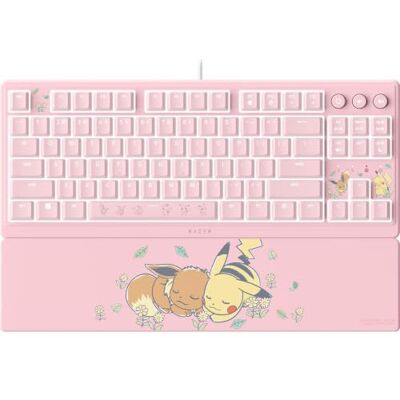 Razer Ornata V3 Tenkeyless Pokémon Pikachu & Eevee Kompakt, platt speltangentbord Chroma-bakgrundsbelysning Särskilda medieknappar US QWERTY-layout Membranbrytare Razer Ornata V3 Tenkeyless Pokémon Pikachu & Eevee Kompakt, platt speltangentbord Chroma-bakgrundsbelysning Särskilda medieknappar US QWERTY-layout Membranbrytare