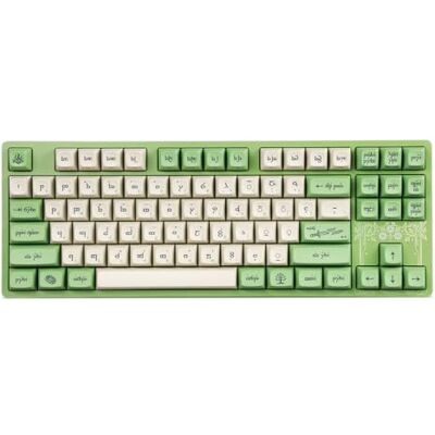 DROP + The Lord of The Rings Elvish mekaniskt tangentbord, Holy Panda X-brytare, grön ENTR tenkeyless anodiserat aluminiumfodral, vit bakgrundsbelysning, USB-C, Doubleshot MT3-knappsatser, TKL-layout DROP + The Lord of The Rings Elvish mekaniskt tangentbord, Holy Panda X-brytare, grön ENTR tenkeyless anodiserat aluminiumfodral, vit bakgrundsbelysning, USB-C, Doubleshot MT3-knappsatser, TKL-layout