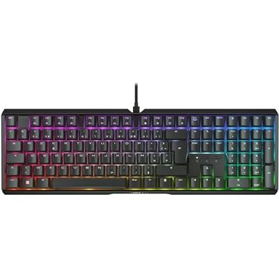 CHERRY XTRFY MX 3.1, Mekaniskt Gaming-Tangentbord, Fransk Layout (AZERTY), RGB-Belysning, Aluminiumfodral, USB-A, MX2A BROWN-Brytare, Svart CHERRY XTRFY MX 3.1, Mekaniskt Gaming-Tangentbord, Fransk Layout (AZERTY), RGB-Belysning, Aluminiumfodral, USB-A, MX2A BROWN-Brytare, Svart