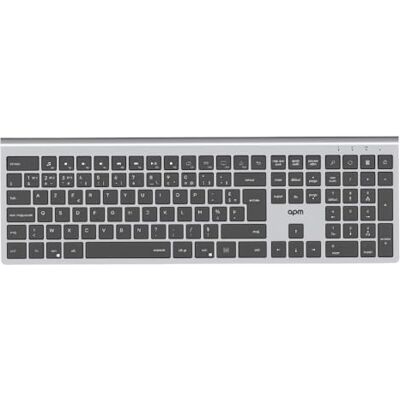 APM KEYO, 2,4 GHz trådlöst tangentbord, ultratunt svart tangentbord, tysta sax-tangenter, USB plug and play-anslutning, kompatibelt med Windows Mac, kompakt ergonomiskt tangentbord, 100051 APM KEYO, 2,4 GHz trådlöst tangentbord, ultratunt svart tangentbord, tysta sax-tangenter, USB plug and play-anslutning, kompatibelt med Windows Mac, kompakt ergonomiskt tangentbord, 100051