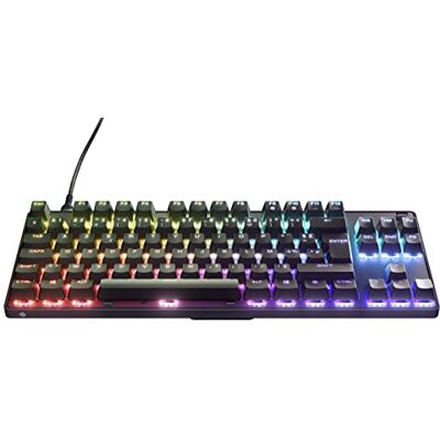 SteelSeries Apex 9 TKL Mekaniskt gamingtangentbord – Optiska switchar – 2-punktsmanövrering – Kompakt Esports tenkeyless formfaktor – Utbytbara switchar Franska AZERTY Layout SteelSeries Apex 9 TKL Mekaniskt gamingtangentbord – Optiska switchar – 2-punktsmanövrering – Kompakt Esports tenkeyless formfaktor – Utbytbara switchar Franska AZERTY Layout