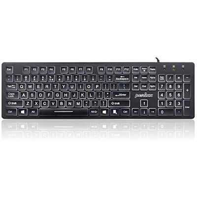 Perixx Periboard-317 Trådbunden svart tangentbord - För kontor och hem Perixx Periboard-317 Trådbunden svart tangentbord - För kontor och hem