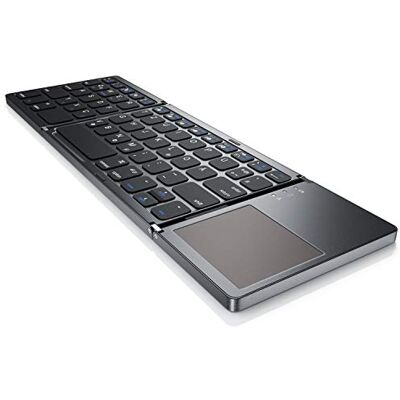 CSL-Computer CSL – Bluetooth-tangentbord vikbart med pekplatta för PC smartphone eller surfplatta – vikbart tangentbord i supersmal design – Multitouch geststyrning Windows 8 8.1 10 – QWERTZ tysk layout CSL-Computer CSL – Bluetooth-tangentbord vikbart med pekplatta för PC smartphone eller surfplatta – vikbart tangentbord i supersmal design – Multitouch geststyrning Windows 8 8.1 10 – QWERTZ tysk layout