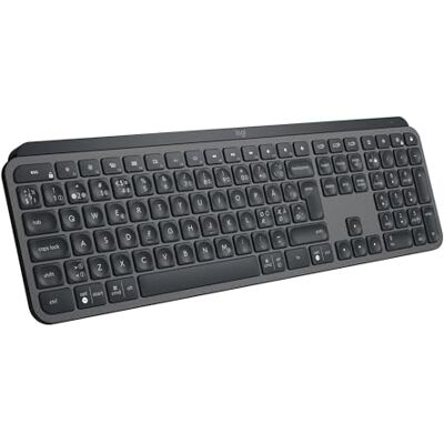 Logitech MX Keys S Trådlöst Tangentbord, låg profil, tyst skrivning, programmerbara tangenter, belysning, Bluetooth, USB C-laddning, för Windows PC/Linux/Chrome/Mac Grafit, Layout Pan Nordic QWERTY Logitech MX Keys S Trådlöst Tangentbord, låg profil, tyst skrivning, programmerbara tangenter, belysning, Bluetooth, USB C-laddning, för Windows PC/Linux/Chrome/Mac Grafit, Layout Pan Nordic QWERTY