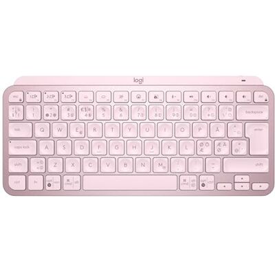 Logitech MX Keys Mini Minimalistiskt Trådlöst Belyst Tangentbord, Kompakt, Bluetooth, Bakgrundsbelyst, USB-C, Kompatibel med Apple macOS, iOS, Windows, Linux, Android, PAN QWERTY Rosa Logitech MX Keys Mini Minimalistiskt Trådlöst Belyst Tangentbord, Kompakt, Bluetooth, Bakgrundsbelyst, USB-C, Kompatibel med Apple macOS, iOS, Windows, Linux, Android, PAN QWERTY Rosa