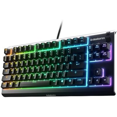 SteelSeries Apex 3 TKL RGB speltangentbord – Tenkeyless Compact Formfaktor – 8-zons RGB-belysning – IP32 vatten- och dammavvisande – viskande tyst spelomkopplare – gaming grade anti-ghosting SteelSeries Apex 3 TKL RGB speltangentbord – Tenkeyless Compact Formfaktor – 8-zons RGB-belysning – IP32 vatten- och dammavvisande – viskande tyst spelomkopplare – gaming grade anti-ghosting