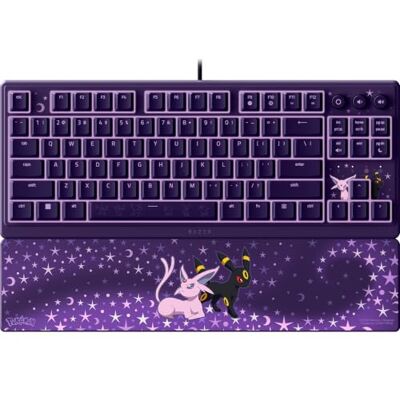 Razer Ornata V3 Tenkeyless Pokémon Espeon & Umbreon Edition Kompakt, platt speltangentbord Chroma-bakgrundsbelysning Särskilda medieknappar US QWERTY-layout Membranbrytare Razer Ornata V3 Tenkeyless Pokémon Espeon & Umbreon Edition Kompakt, platt speltangentbord Chroma-bakgrundsbelysning Särskilda medieknappar US QWERTY-layout Membranbrytare