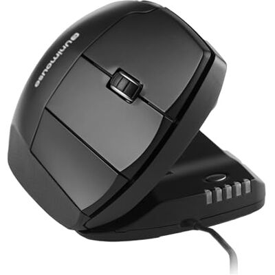 Contour Unimouse ergonomisk vertikal mus - 4000 DPI - 7 knappar - Svart Contour Unimouse ergonomisk vertikal mus - 4000 DPI - 7 knappar - Svart