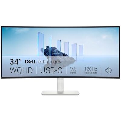 Dell 34 Plus USB-C PC-skärm S3425DW, WQHD (3440 x 1440), 21:9 böjd, 120Hz, VA, 1ms, AMD FreeSync Premium, HDR10, höjdjustering, inbyggda högtalare, 2 USB-C, 2 HDMI, 2 USB, 3 års garanti Dell 34 Plus USB-C PC-skärm S3425DW, WQHD (3440 x 1440), 21:9 böjd, 120Hz, VA, 1ms, AMD FreeSync Premium, HDR10, höjdjustering, inbyggda högtalare, 2 USB-C, 2 HDMI, 2 USB, 3 års garanti