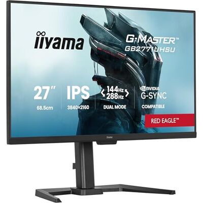 IIYAMA G-Master GB2771UHSU-B1 27" 144Hz 4K 3840x2160, 0,8ms, AMD FreeSync Premium/NVIDIA G-SYNC-kompatibel, 2x HDMI 2.1,1 x DisplayPort, HAS IIYAMA G-Master GB2771UHSU-B1 27" 144Hz 4K 3840x2160, 0,8ms, AMD FreeSync Premium/NVIDIA G-SYNC-kompatibel, 2x HDMI 2.1,1 x DisplayPort, HAS