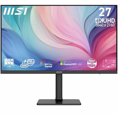 MSI Modern MD272UPHG 27-tums UHD Office Monitor 3840 x 2160 IPS-panel, 60Hz, ögonvänlig skärm, VESA formbar, 4-vägs justerbar HDMI 2.0b, DisplayPort 1.4a, Typ-C, USB-B, USB-A MSI Modern MD272UPHG 27-tums UHD Office Monitor 3840 x 2160 IPS-panel, 60Hz, ögonvänlig skärm, VESA formbar, 4-vägs justerbar HDMI 2.0b, DisplayPort 1.4a, Typ-C, USB-B, USB-A
