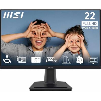 MSI PRO MP225V, 21,5 tum Full HD Office-skärm 1920 x 1 080 VA panel, 100 Hz, ögonvänlig skärm, lutningsjustering HDMI™, D-Sub (VGA) MSI PRO MP225V, 21,5 tum Full HD Office-skärm 1920 x 1 080 VA panel, 100 Hz, ögonvänlig skärm, lutningsjustering HDMI™, D-Sub (VGA)