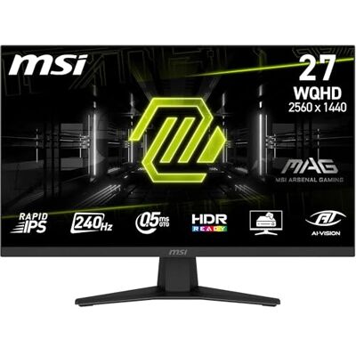 MSI MAG 274QF X24 27 tums WQHD spelskärm Rapid IPS 2560 x 1440, 240 Hz, 0,5 ms, HDR Ready, AMD FreeSync Premium, AI Vision, HDMI 2.0b, DPort 1.4, utan kant, lutningsbar, VESA-kompatibel, svart MSI MAG 274QF X24 27 tums WQHD spelskärm Rapid IPS 2560 x 1440, 240 Hz, 0,5 ms, HDR Ready, AMD FreeSync Premium, AI Vision, HDMI 2.0b, DPort 1.4, utan kant, lutningsbar, VESA-kompatibel, svart