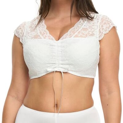 Susa Dirndl-blus för kvinnor, Vit, 32 SE Susa Dirndl-blus för kvinnor, Vit, 32 SE