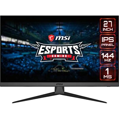 MSI Optix G272 Esports Gaming IPS Monitor 27 Inch, 16:9 Full HD (1920 x 1080), IPS, 144Hz, 1ms, Adaptive Sync, DisplayPort, HDMI, Wide Color Gamut, Night Vision, Anti-Flicker,Less Blue light, Black MSI Optix G272 Esports Gaming IPS Monitor 27 Inch, 16:9 Full HD (1920 x 1080), IPS, 144Hz, 1ms, Adaptive Sync, DisplayPort, HDMI, Wide Color Gamut, Night Vision, Anti-Flicker,Less Blue light, Black