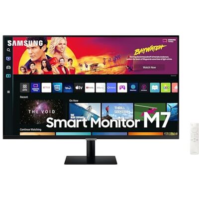 Samsung M70D Smart monitor, 43 tum, 4K AI-uppskalning, UHD, 60 Hz, strömningsskärm med underhållning och spelnav, skärm med högtalare, smart TV-appar med fjärrkontroll, LS43DM702UXEN Samsung M70D Smart monitor, 43 tum, 4K AI-uppskalning, UHD, 60 Hz, strömningsskärm med underhållning och spelnav, skärm med högtalare, smart TV-appar med fjärrkontroll, LS43DM702UXEN