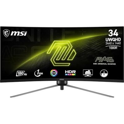 MSI MAG 345CQR 34 tum böjd spelskärm UWQHD Rapid Dalle VA 1500R 3 440 x 1 440, 180 Hz/1 ms, Adaptive-Sync DP 1.4a, HDMI 2.0b CEC MSI MAG 345CQR 34 tum böjd spelskärm UWQHD Rapid Dalle VA 1500R 3 440 x 1 440, 180 Hz/1 ms, Adaptive-Sync DP 1.4a, HDMI 2.0b CEC