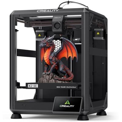 Creality K2 SE Kompakt stationär 3D-skrivare, flerfärgad utskrift med CFS, 500 mm/sek, automatisk utjämning, vibrationskontroll, storlek: 220 x 215 x 245 mm Creality K2 SE Kompakt stationär 3D-skrivare, flerfärgad utskrift med CFS, 500 mm/sek, automatisk utjämning, vibrationskontroll, storlek: 220 x 215 x 245 mm