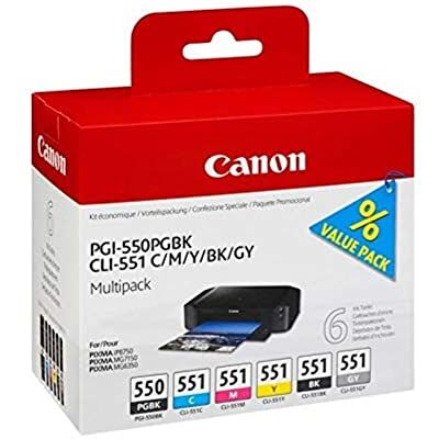 Canon PGI-550 + CLI-551 CMYB 5PACK 2420V01 Bläckpatron, Cyan, Gul, Magenta, Svart, Multipack Canon PGI-550 + CLI-551 CMYB 5PACK 2420V01 Bläckpatron, Cyan, Gul, Magenta, Svart, Multipack