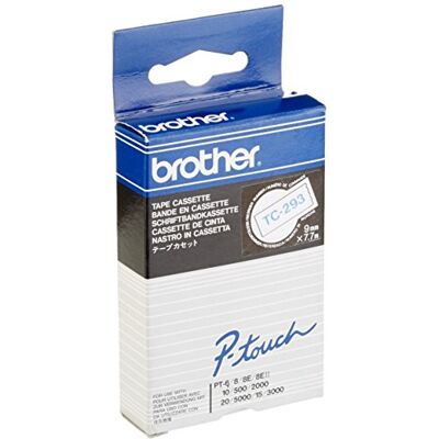Brother TC293 bandkassetter 9 mm vit/blå Brother TC293 bandkassetter 9 mm vit/blå