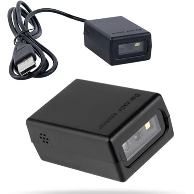 H HDWR Hardware for business HDWR HD-S20 kompakt 2D QR streckkodsläsare, CMOS med hög hastighet, dubbla lägen, automatisk skanning, 500 skanningar per sekund, stationär skanner, hållbar design H HDWR Hardware for business HDWR HD-S20 kompakt 2D QR streckkodsläsare, CMOS med hög hastighet, dubbla lägen, automatisk skanning, 500 skanningar per sekund, stationär skanner, hållbar design