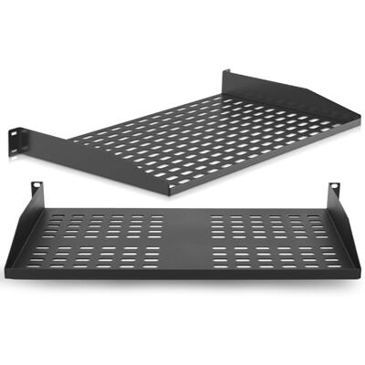 Pyle 2-st 1U serverhylla hylla, ventilerade hyllor för god luftcirkulation, konsolfäste, väggmonterat ställ, universell enhet, skåphylla, datorfodral monteringsbricka, svart Pyle 2-st 1U serverhylla hylla, ventilerade hyllor för god luftcirkulation, konsolfäste, väggmonterat ställ, universell enhet, skåphylla, datorfodral monteringsbricka, svart