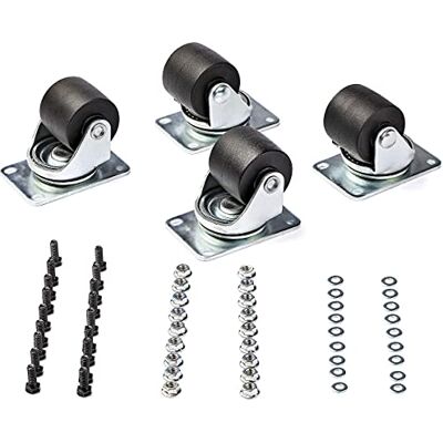 StarTech .com Kraftiga hjul för serveringsställ/skåp – set med 4 universella M6 2 tums möbelsats – utbytbara svängbara möbelhjul (45 x 75 mm mönster) för 4 stolpställ – stål/plast (RKCASTER2) StarTech .com Kraftiga hjul för serveringsställ/skåp – set med 4 universella M6 2 tums möbelsats – utbytbara svängbara möbelhjul (45 x 75 mm mönster) för 4 stolpställ – stål/plast (RKCASTER2)