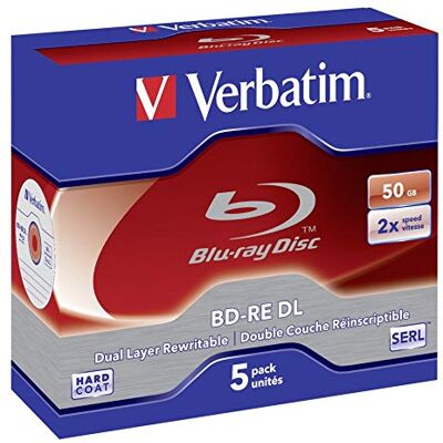 Verbatim BD-RE DL 50 GB 2X, 5-pack, 43760, vit, 5 stycken (1-pack) Verbatim BD-RE DL 50 GB 2X, 5-pack, 43760, vit, 5 stycken (1-pack)