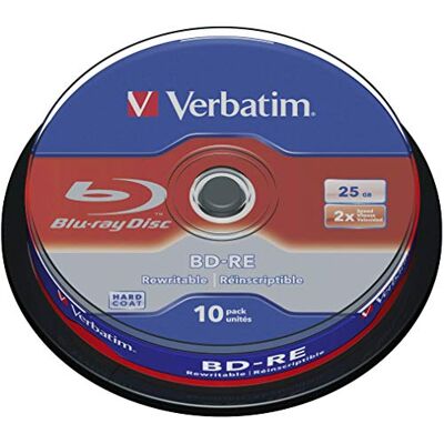 Verbatim 43694 BD-RE Skivor, 25 GB, Paket med 10 Verbatim 43694 BD-RE Skivor, 25 GB, Paket med 10