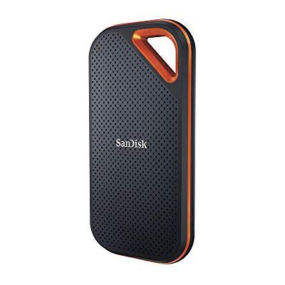 SanDisk SDSSDE80-2T00-G25 Extreme PRO bärbar SSD extern hårddisk 2 TB (upp till 1 050 MB/sek, USB-C, robust och vattentålig), Svart SanDisk SDSSDE80-2T00-G25 Extreme PRO bärbar SSD extern hårddisk 2 TB (upp till 1 050 MB/sek, USB-C, robust och vattentålig), Svart