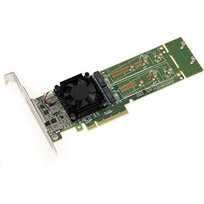 PCIe 3.0 x8 Kontrollkort för 2 NVMe M.2 SSDs - Pex 8747 PCIe 3.0 x8 Kontrollkort för 2 NVMe M.2 SSDs - Pex 8747