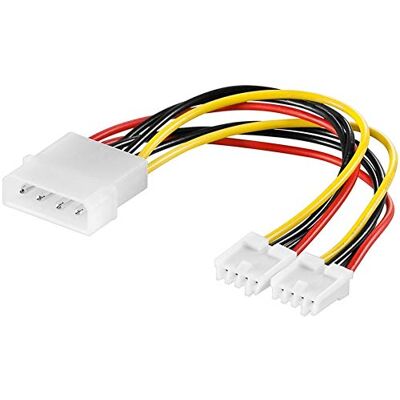 PremiumCord strömkabel intern hårddisk, FDD 5, 25 tum – 2 x 3, 5 tum PremiumCord strömkabel intern hårddisk, FDD 5, 25 tum – 2 x 3, 5 tum
