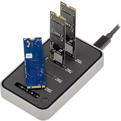 KALEA-INFORMATIQUE Dock Tunderbolt 40 Gbps för 4 M.2 NVMe PCIe, 1 till 3 SSD-kloningsstation, USB4-kompatibel, samtidig åtkomst till 4 SSD, upp till 32 TB, aluminiumstruktur KALEA-INFORMATIQUE Dock Tunderbolt 40 Gbps för 4 M.2 NVMe PCIe, 1 till 3 SSD-kloningsstation, USB4-kompatibel, samtidig åtkomst till 4 SSD, upp till 32 TB, aluminiumstruktur