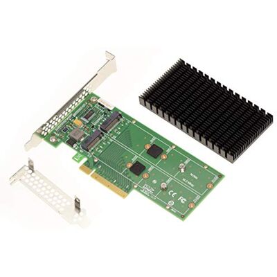 Kalea-Informatique PCIe 3.0 x8 Dubbla NVMe SSD-kort - M.2 NGFF Bifurcation Kalea-Informatique PCIe 3.0 x8 Dubbla NVMe SSD-kort - M.2 NGFF Bifurcation