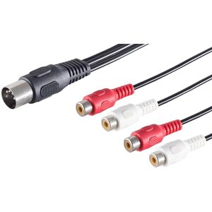 1aTTack.de 3 x 0,2 m 5 pol DIN kontakt till 4 RCA-uttag högkvalitativ ljud-adapterkabel gjutna kontakter förnicklade kontakter perfekt för HiFi-musikanläggningar studioutrustning 1aTTack.de 3 x 0,2 m 5 pol DIN kontakt till 4 RCA-uttag högkvalitativ ljud-adapterkabel gjutna kontakter förnicklade kontakter perfekt för HiFi-musikanläggningar studioutrustning