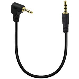 System-S Audio Jack kabel 25 cm 3,5 mm TRRS kontakt till kontakt vinkel AUX svart System-S Audio Jack kabel 25 cm 3,5 mm TRRS kontakt till kontakt vinkel AUX svart