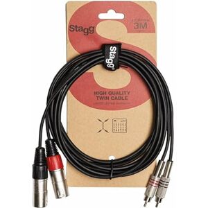 Stagg STC3CMXM - 3m Dubbelt XLR-hane till RCA-hane-kabel Stagg STC3CMXM - 3m Dubbelt XLR-hane till RCA-hane-kabel