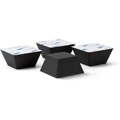 Dynavox silikonelastomer dämpare EDS50 set om 4, universella ljuddämpande fötter för HiFi-enheter, högtalare, förstärkare, subwoofer och skivspelare, vibrationsdämpare med 3M-självhäftande yta, svart Dynavox silikonelastomer dämpare EDS50 set om 4, universella ljuddämpande fötter för HiFi-enheter, högtalare, förstärkare, subwoofer och skivspelare, vibrationsdämpare med 3M-självhäftande yta, svart